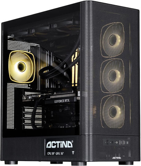 Actina Гейминг Настолен Компютър (Ryzen 9-9900X3D/32GB DDR4/2.0TB SSD/Без Операционна Система)