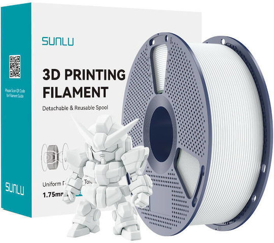 Sunlu PLA+ 2.0 3D Printer Filament White