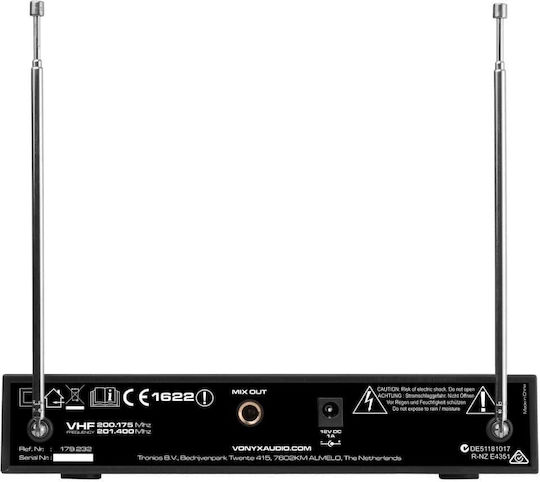 Vonyx WM522 Σετ Ασύρματο Δυναμικό Μικρόφωνο Χειρός για Φωνητικά