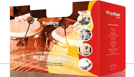 Prodipe PL21 Salmiéri Percussions Πυκνωτικό Μικρόφωνο Clip On