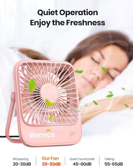 Set 2 Usb-c Desk Fans Quiet Operation 3 Speeds