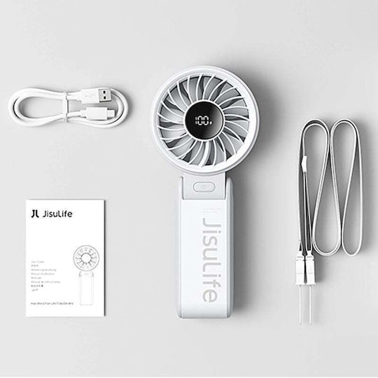 JisuLife Handheld Fan USB Rechargeable 3600mAh Folding 5W Gray