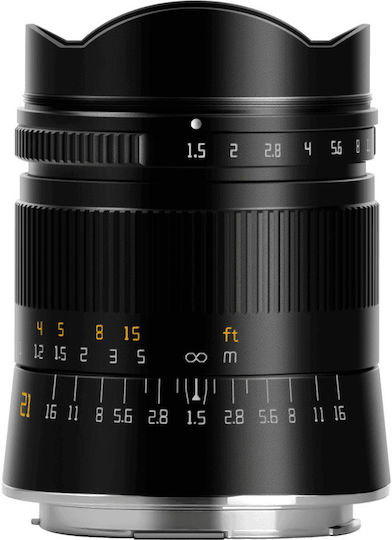 TTArtisan Obiectiv Foto Cadru Complet 21mm F1.5 Unghi Larg pentru Montaj Leica L Negru