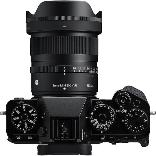 Sigma Crop Фото Обектив 15mm f/1.4 DC Contemporary Стационарен за Fujifilm X Mount Черен