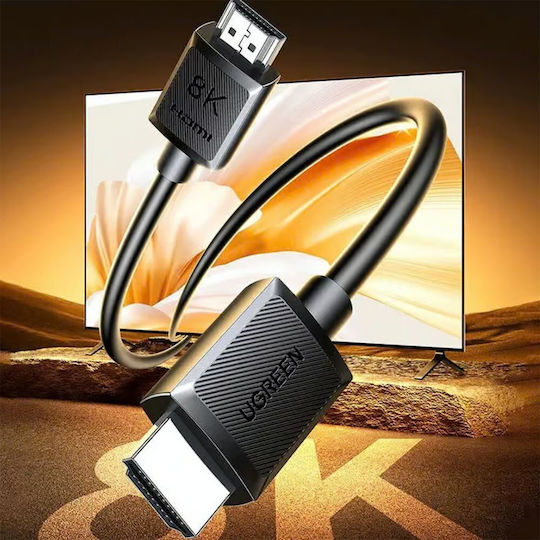 Ugreen Hd175 HDMI 2.1 Ultra High Speed 48Gbps 4K 120Hz HDR VRR Cable HDMI Male - HDMI Male 5m Black