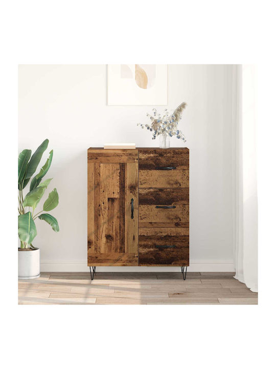 Holz Sideboard mit Schubladen Alt Holz 69.5x34x90cm