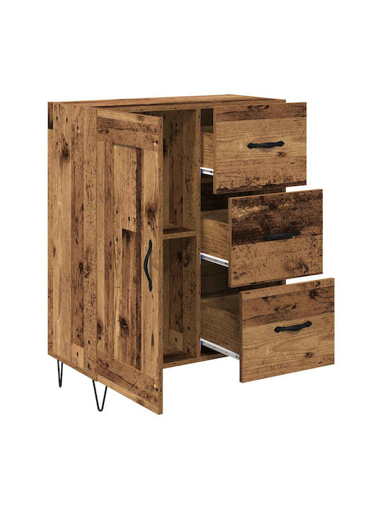 Holz Sideboard mit Schubladen Alt Holz 69.5x34x90cm