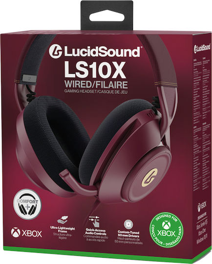 PowerA LucidSound LS10X Gen 2 Over Ear Gaming Headset με σύνδεση 3.5mm Ruby for XBOX
