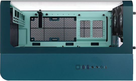 Thermaltake View 390 Air Gaming Midi-Turm Computergehäuse mit Seitenfenster Transformative Teal