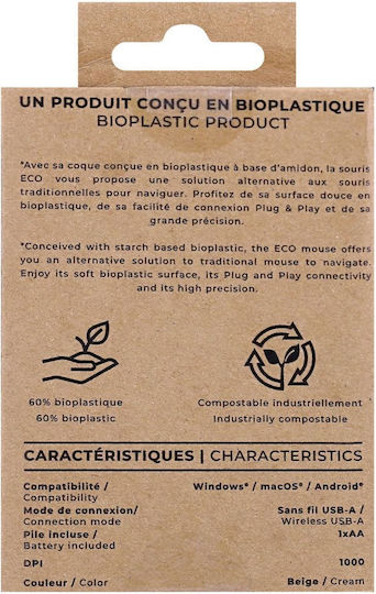 T'nB MWECO Eco Kabellos Maus Weiß