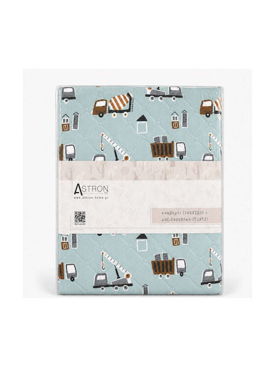 Astron Italy Kids Quilt Set Single with Pink Pillowcase 160x220cm