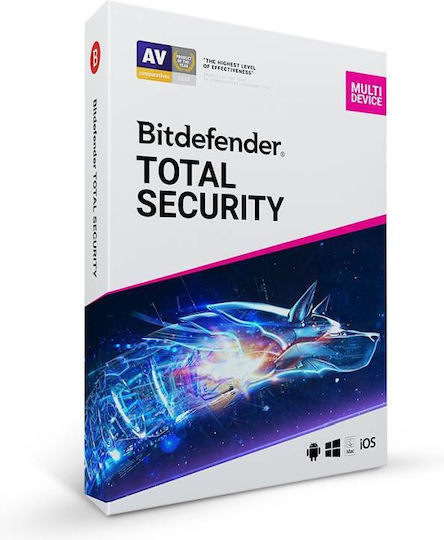 BitDefender Total Security für 5 Geräte und 3 Jahre Nutzung (Elektronische Lizenz)