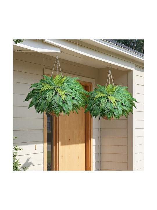 Vevor Artificial Boston Fern 1219 Mm 67 Leaves Set Of 2 Pieces