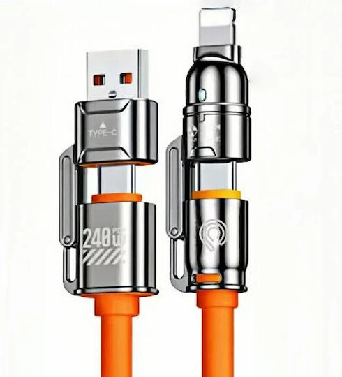 Hyperloq USB zu Kabel Orange 1.2m (52475970650450)