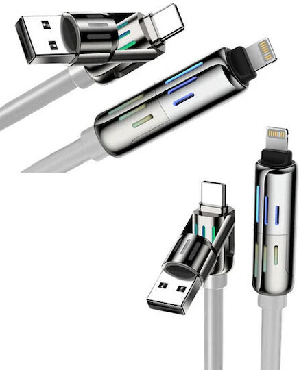Hyperloq USB to Cable Γκρι 2m 51313187225938