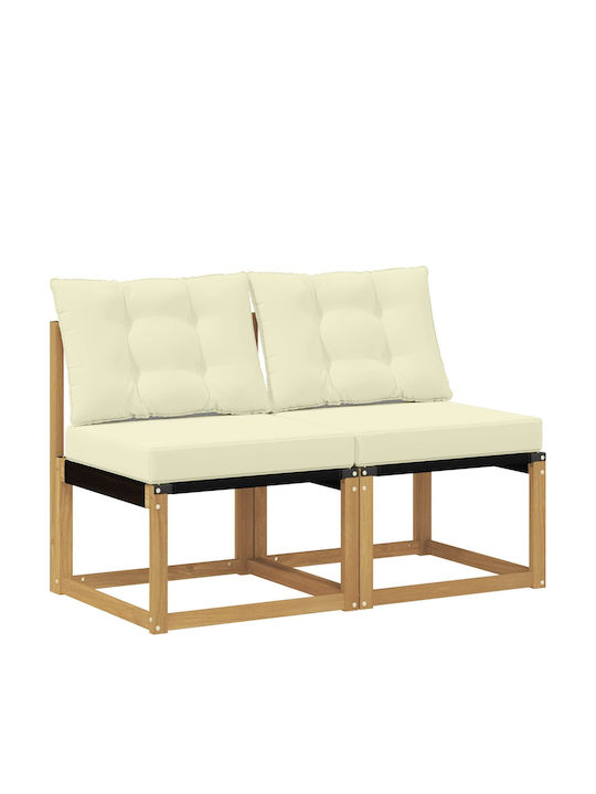 Zweisitziges Outdoor-Sofa Hölzernes mit Kissen