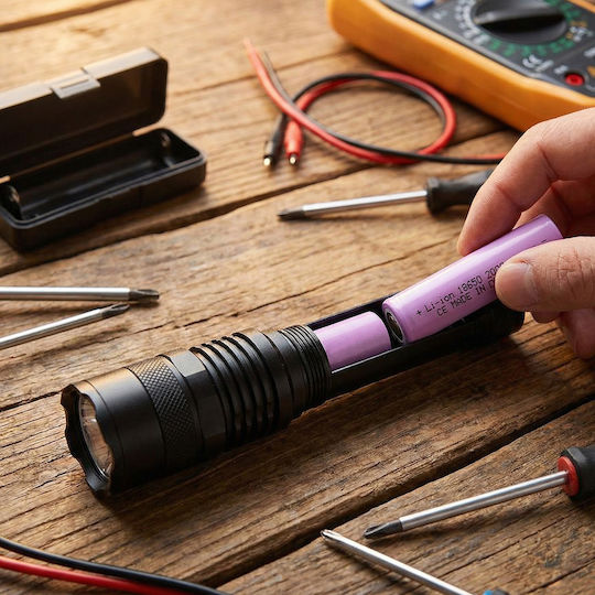 Avizar Пакет 2 3.7v 2000mah Компактни Електронни Презареждаеми Литиеви Батерии Розови