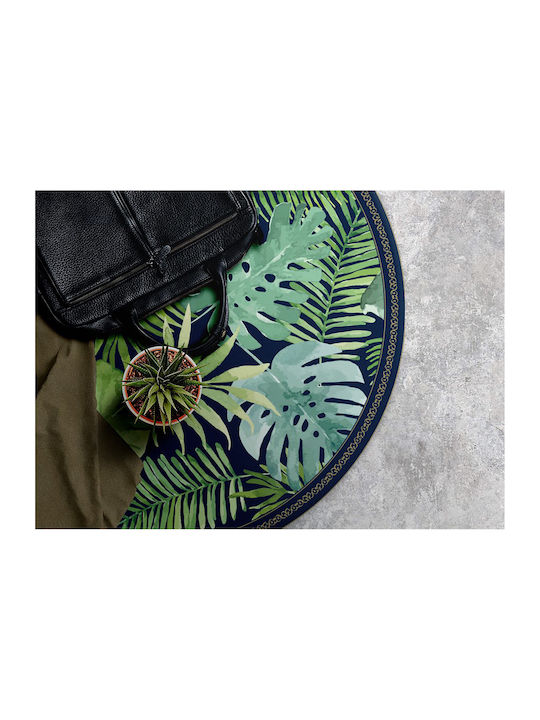 Tulup Round Bath Mat 010260360880000019767 Green Ø90cm