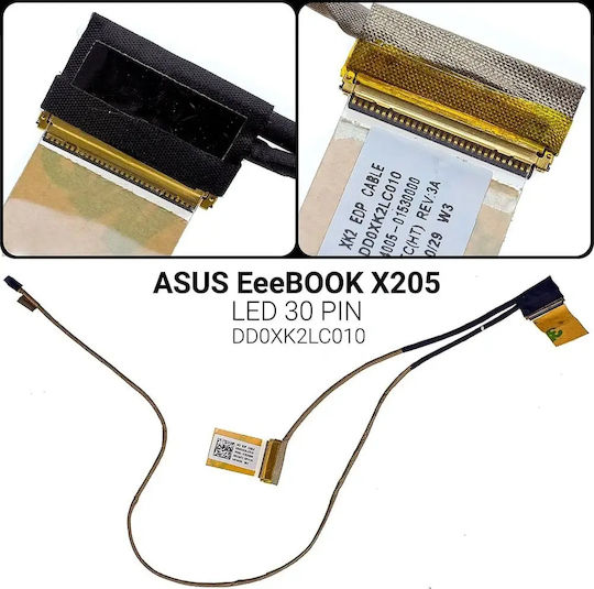 Flex Screen Cable Asus S551la S551l S551lb K551 V551 30pin 14005-00970100 Dd0xj9lc100 Oem Code 1-flex1070