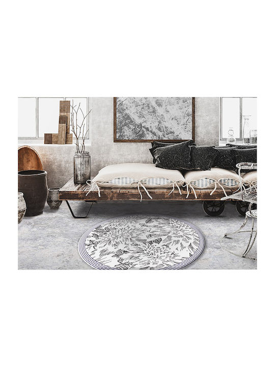 Tulup Covor De Baie Rotund 010260360800000019762 Gri Ø120cm