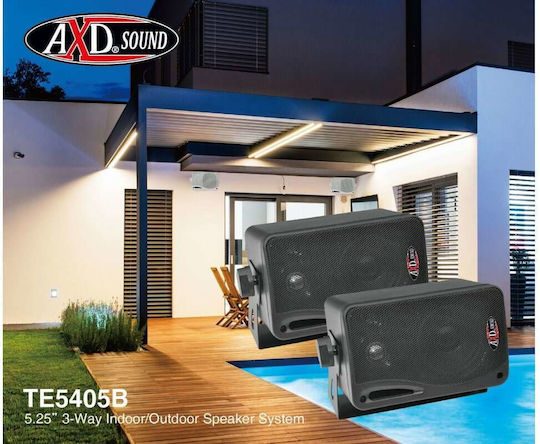 AXD Sound TE4005 Παθητικά Επιτοίχια Ηχεία 60W (Ζεύγος) Μαύρα