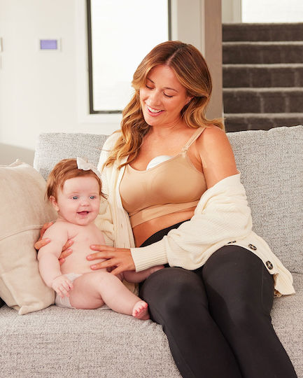 Momcozy Hands Free M5 Φορητό Διπλό Θήλαστρο Μπαταρίας Χωρίς BPA Γκρι 120ml