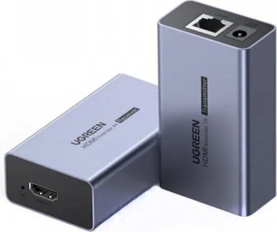 Ugreen Video Extender "cm455" Requires Utp Cat5e/6 Cable Max 50m Supports Hdmi 1.3 Max Resolution 1080p/60hz Includes 1 Transmitter 1 Receiver Metallic Gray "90811eu" Green Stamp 0.8 Lei 6941876216550