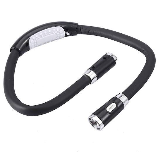 Led Reading Lamp Zola 2 Light Sources 3 Lighting Modes Neck Positioning Battery Powered 56 Cm Black