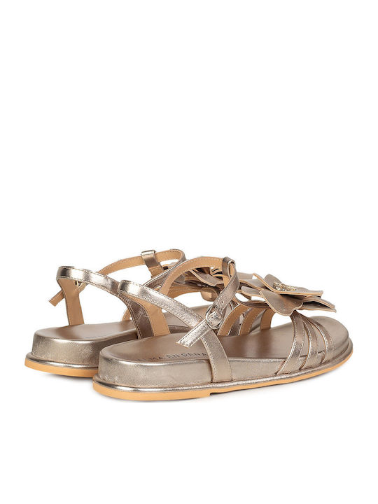 Damen Flache Sandalen Bronze