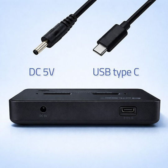 Qoltec Docking Station for PCIe Hard Disks with USB-C Connection 52366