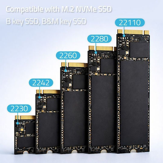 Qoltec Docking Station for PCIe Hard Disks with USB-C Connection 52366