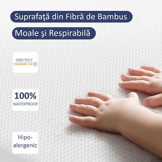 Protecție Pentru Saltea Single Waterproof Alb 70x200+25 cm
