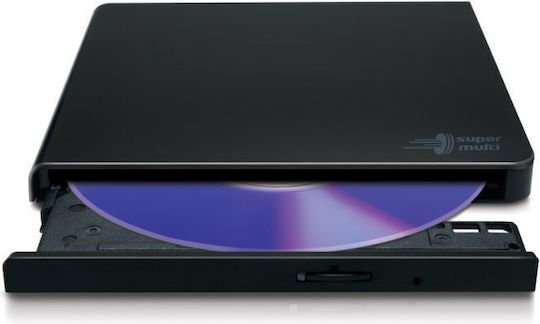 Hitachi-LG Data Storage Външен Оптично устройство Запис/Четене DVD/CD за Настолен Компютър Черен