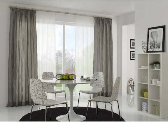 Gardinia Metallic Curtain Pole Single 160cm Optic