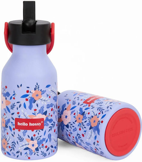 Hello Hossy Kids Water Bottle Thermos Blue 350ml