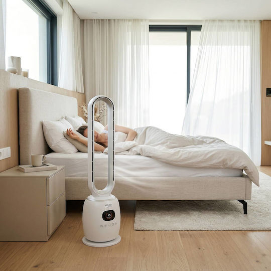 Adler Ventilator Fără Palete 60W cu Telecomandă Alb