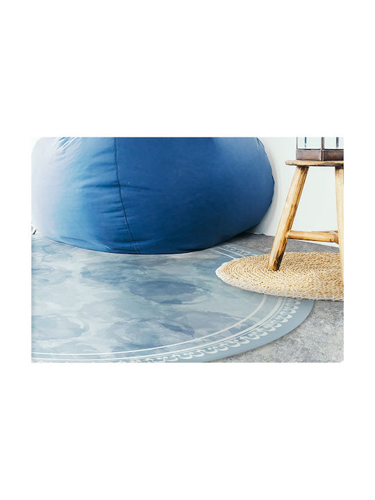 Tulup Χαλί Στρογγυλό Μπλε Φ120cm