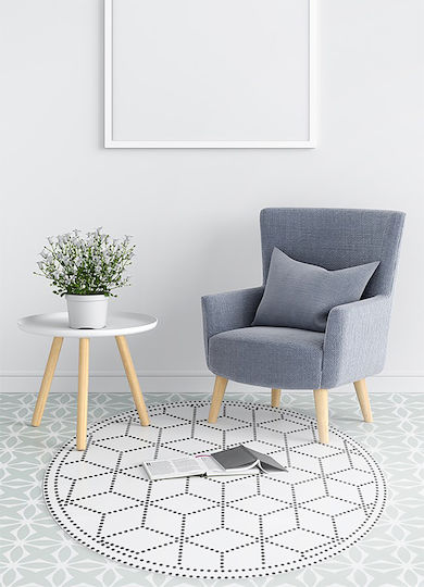 Tulup Rundes Küchenmatte Grau 140cm