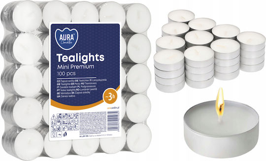 Aura Glass Teelichter Mit Aromatischem 100Stücke Aura Glass Teelichter Mit Aromatischem 100Stücke