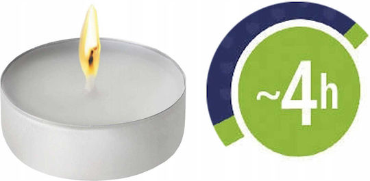 Aura Glass Aromatic Tealights In White Colour 100 Pieces