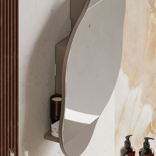 Shally Dogan 02001996 Καθρέπτης με Ράφι 60x13cm Καφέ