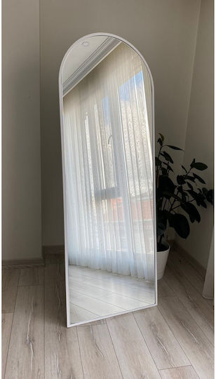 SteweHome Oglindă De Podea Ovală Albă 180x65cm