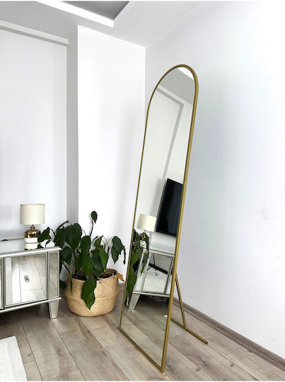 SteweHome SteweHome Boden- oder Standspiegel mit Goldmetallischem Rahmen 180x60cm