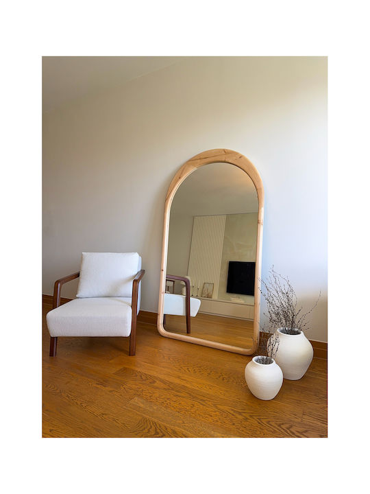 SteweHome Καθρέπτης Οβάλ με Ξύλινο Πλαίσιο 180x100cm