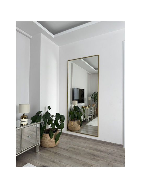 SteweHome Boden- oder Standspiegel mit Goldmetallischem Rahmen 180x80cm