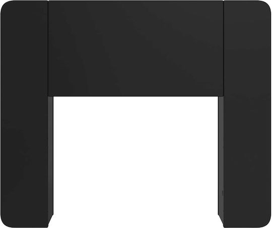 vidaXL Кафлария за легло от дърво черна 95x80см