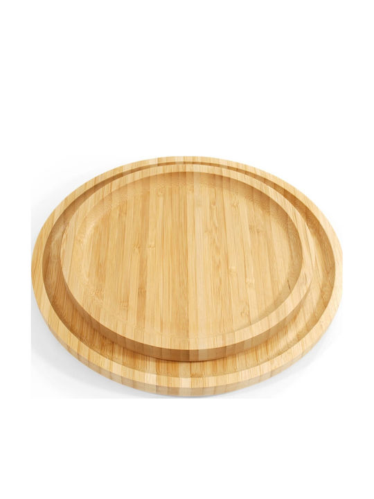 Origin Outdoors Shallow Plastic Brown Serving Plate with Diameter 20cm