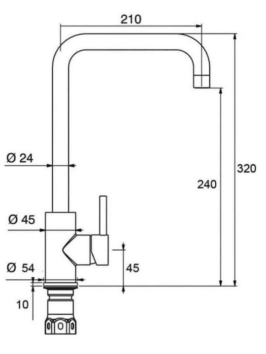 Interflex Duna Ψηλή Πάγκου Inox Interflex Duna Ψηλή Πάγκου Inox