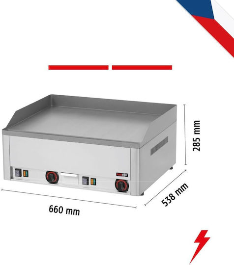 Alfa Frost Πλατώ Ψησίματος 6kW με Λεία Πλάκα