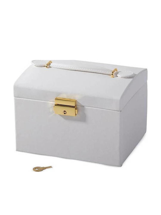 Κουτί Κοσμημάτων Βελούδινο Λευκό 17.5x13.8x13.5cm Κουτί Κοσμημάτων Βελούδινο Λευκό 17.5x13.8x13.5cm